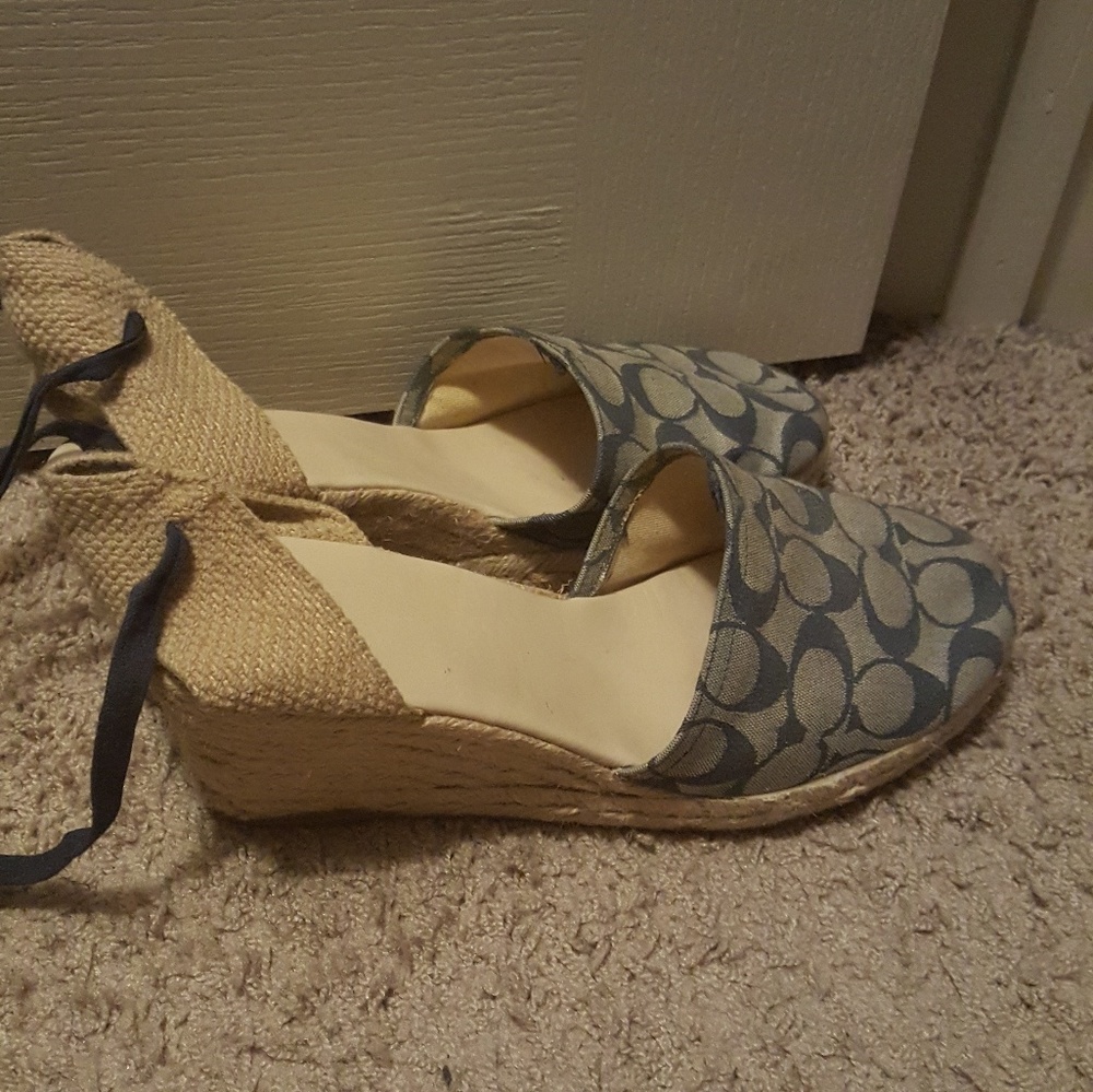 Women's Coach Espadrille Wedge Sandals